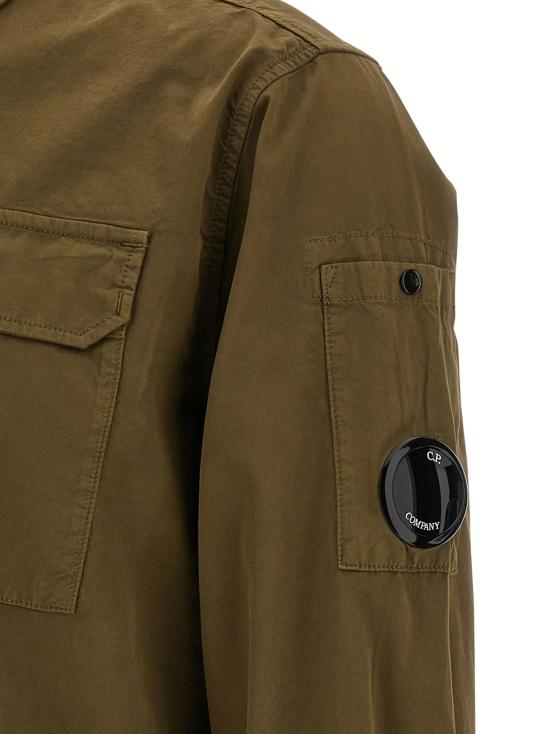 26SS 씨피 컴퍼니 오가닉 개버딘 지퍼 셔츠 RCCMOS705A 110143G 683 IVY GREEN DOM - C.P. COMPANY