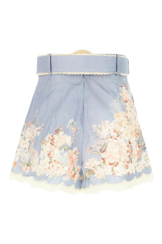25FW 짐머만 숏팬츠 3558ASS255 TLBLBTFLO TEAL BLUE BOTANICAL FLORAL - ZIMMERMANN