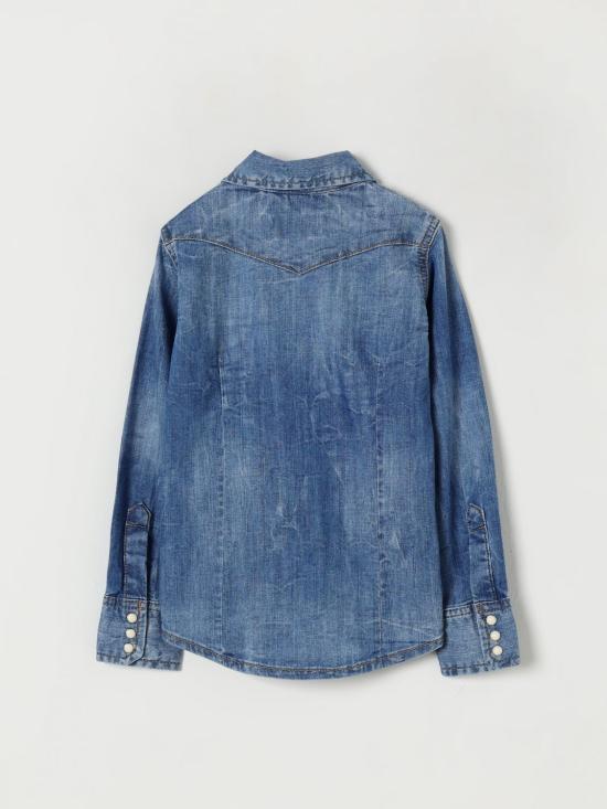 25FW [키즈] 디스퀘어드2 셔츠 DQ2887D0AEX DQ01 Denim - DSQUARED2