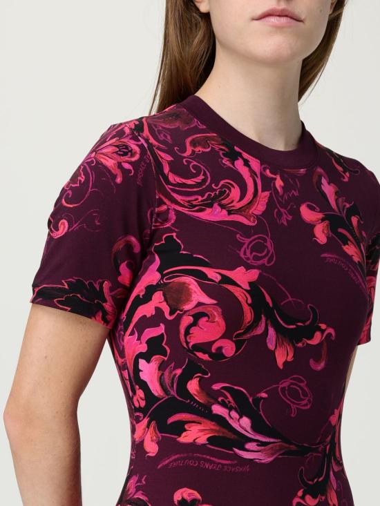 25FW 베르사체 숏 원피스 79HAO939JS504 317 Burgundy - VERSACE