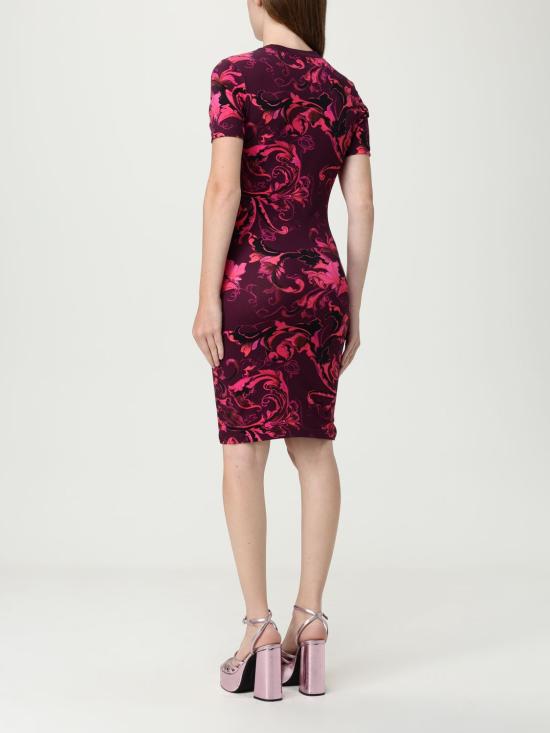 25FW 베르사체 숏 원피스 79HAO939JS504 317 Burgundy - VERSACE