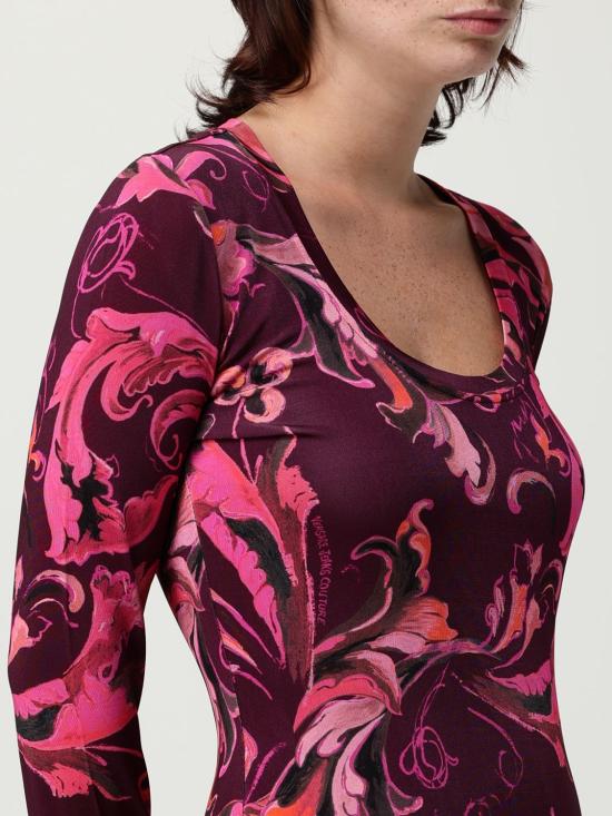 25FW 베르사체 롱 원피스 79HAO920JS500 317 Burgundy - VERSACE