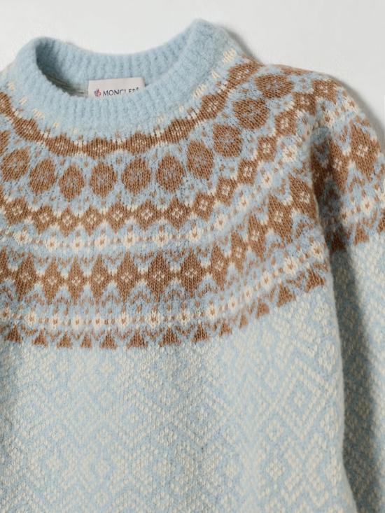 25FW [키즈] 몽클레어 풀오버 9C00008M4505 702 Sky Blue - MONCLER
