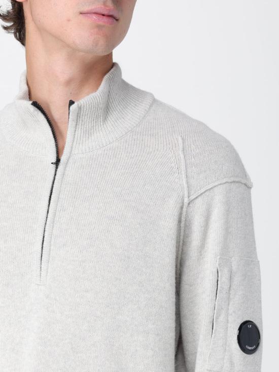 25FW 씨피 컴퍼니 집업 니트 19CMKN709A110149A M13 White - C.P. COMPANY