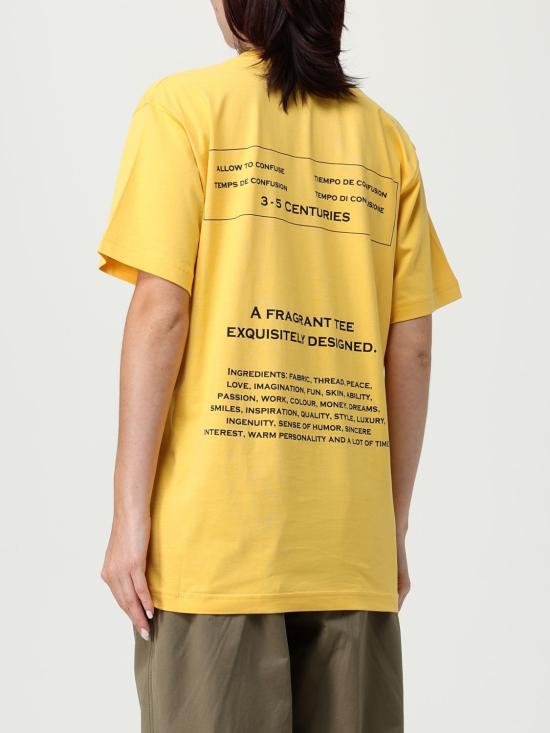 25FW 모스키노 반팔 티셔츠 07275541 1029 Yellow - MOSCHINO