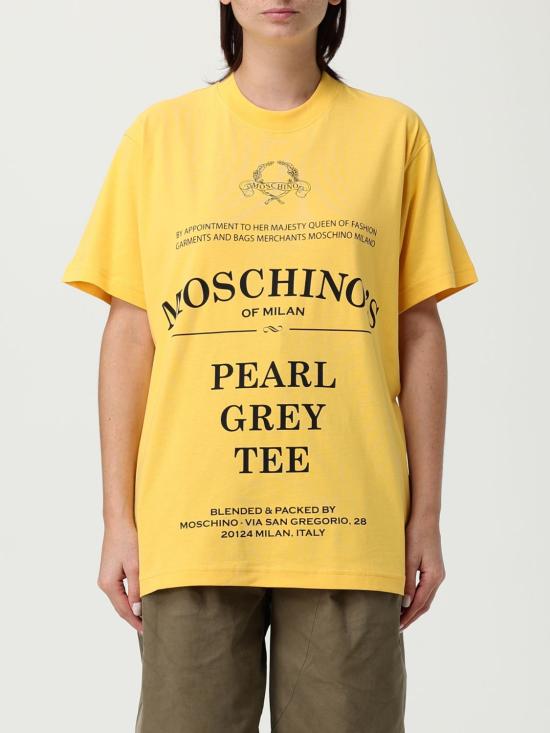 25FW 모스키노 반팔 티셔츠 07275541 1029 Yellow