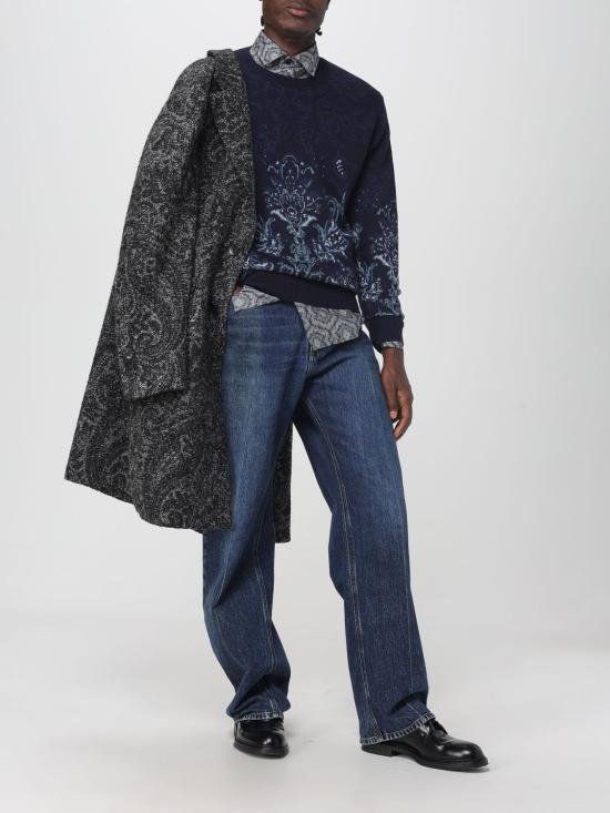 25FW 에트로 긴팔 셔츠 MRIB000199SA5L7 X0883 Navy - ETRO