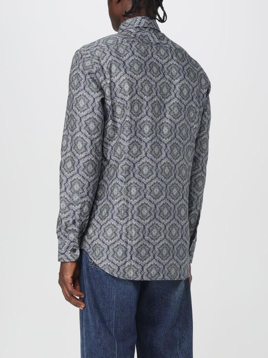 25FW 에트로 긴팔 셔츠 MRIB000199SA5L7 X0883 Navy - ETRO