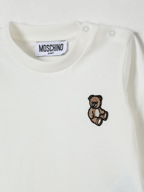 25FW [키즈] 모스키노 티셔츠 MXO00RLAA10 10063 White - MOSCHINO