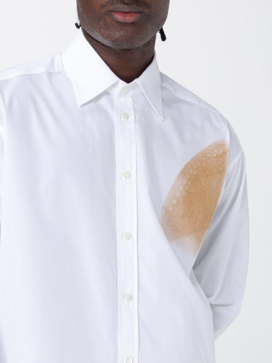 25FW 모스키노 긴팔 셔츠 02085235 1001 Brown - MOSCHINO