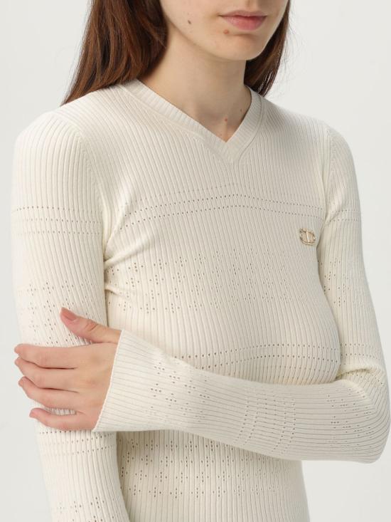 25FW 트윈셋 스웨터 252TP3241 00282 White - TWINSET