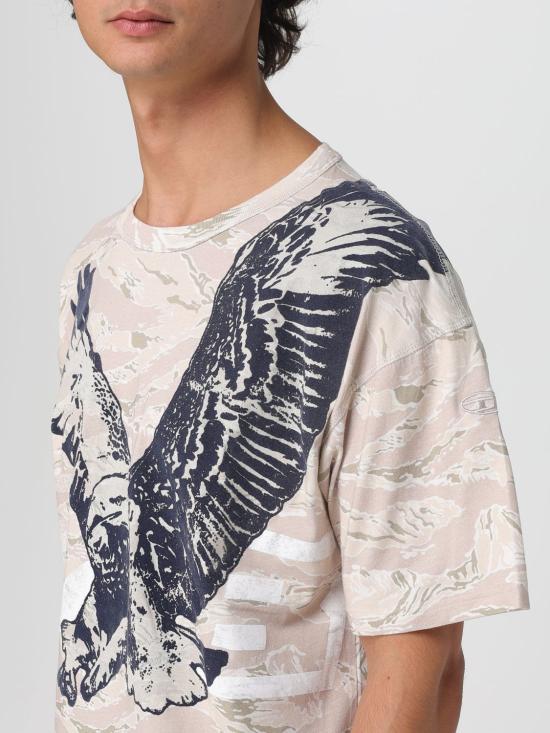 25FW 디젤 반팔 티셔츠 A193170DLBM 7FEA Beige - DIESEL