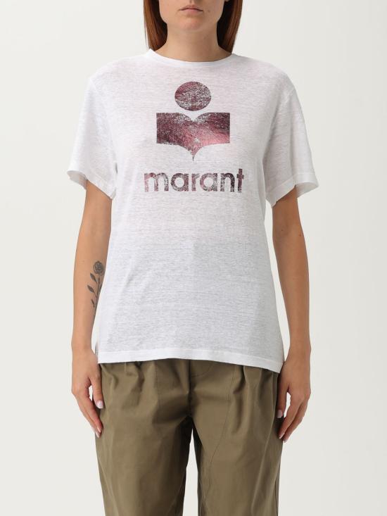 25FW 이자벨마랑에뚜왈 반팔 티셔츠 TS0001FBA1N10E WHPM White