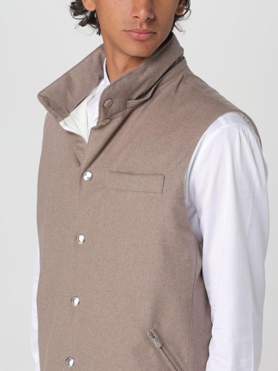 25FW 브루넬로 쿠치넬리 베스트 MM4701775 CSV18 Sand - BRUNELLO CUCINELLI