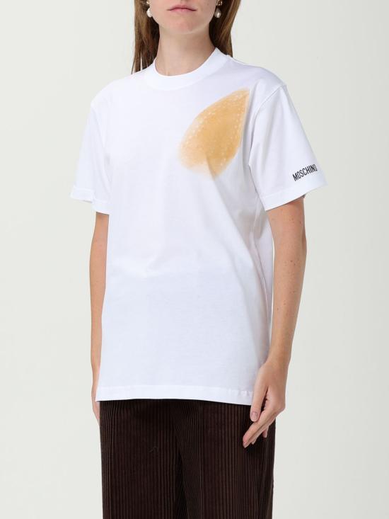 25FW 모스키노 반팔 티셔츠 07025541 1001 White - MOSCHINO