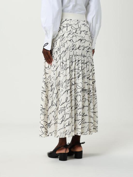 25FW 칼라거펠트 롱 스커트 A3W12016 2CP White - KARL LAGERFELD