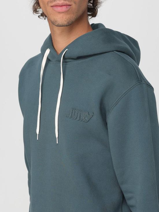 25FW 오트리 로고 후드 티셔츠 HOPM M1HG Green - AUTRY