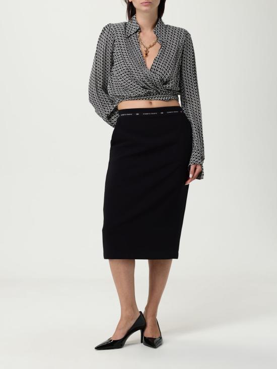 25FW 엘리자베타프랜치 미디 스커트 GO118 110 Black - ELISABETTA FRANCHI