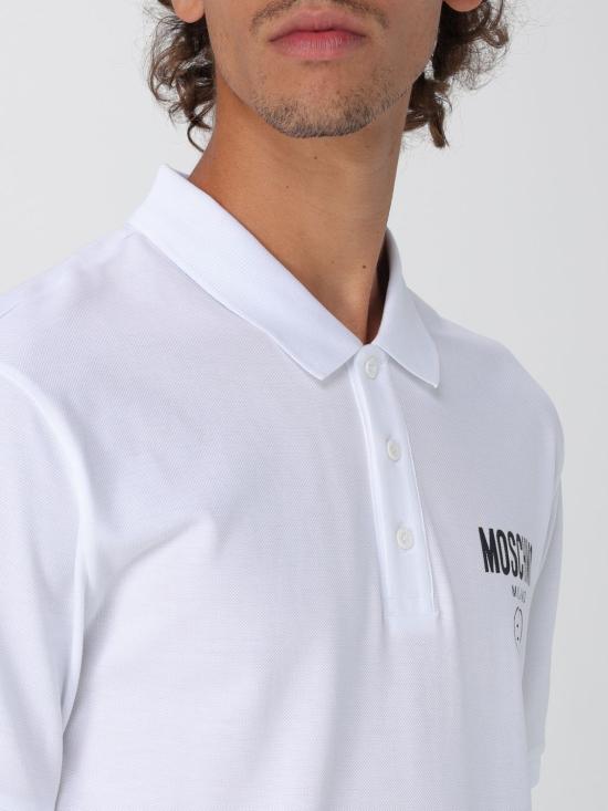 25FW 모스키노 폴로 티셔츠 16162042 0001 White - MOSCHINO