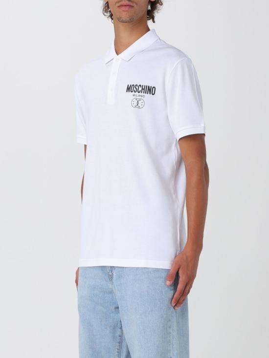 25FW 모스키노 폴로 티셔츠 16162042 0001 White - MOSCHINO