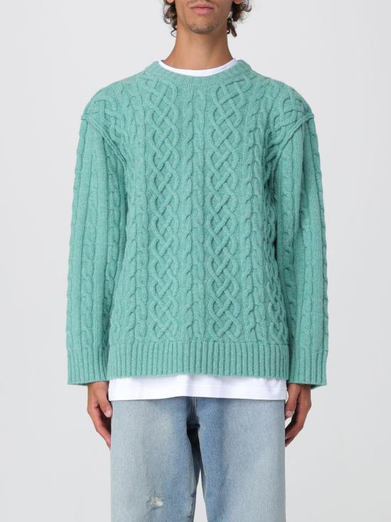 25FW 모스키노 / 남성 케이블 니트 점퍼 09125203 0365 Moss Green BPG