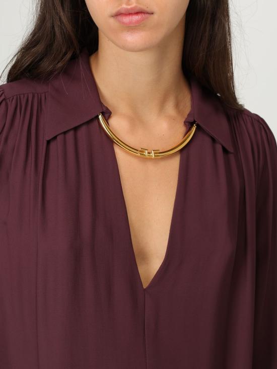 25FW 엘리자베타프랜치 블라우스 CA123 EA4 Wine - ELISABETTA FRANCHI