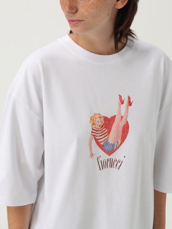 25FW 피오루찌 반팔 티셔츠 W02FPTSH101CJ01 WH04 White - FIORUCCI