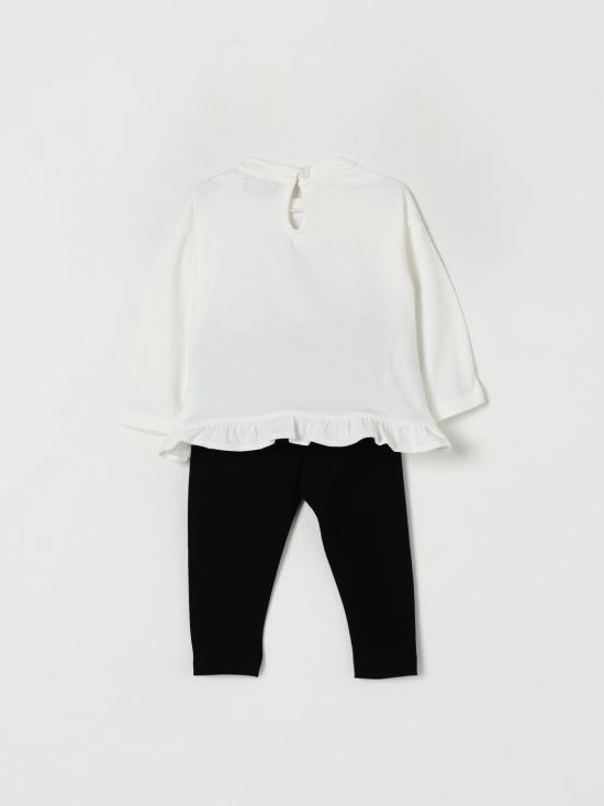 25FW [키즈] 모스키노 오버롤 MDK03CLBA11 83933 White - MOSCHINO