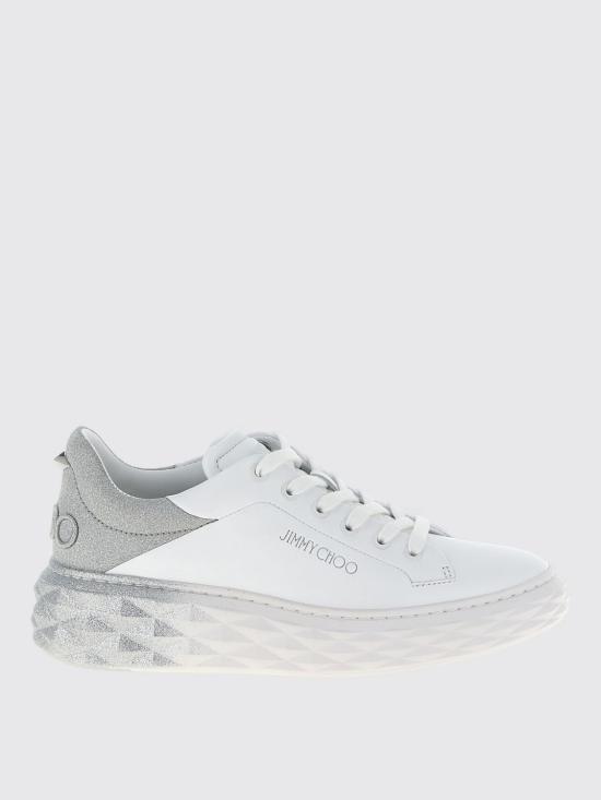 25FW 지미추 뮬/슬리퍼 DIAMONDMAXI VWHITE Silver