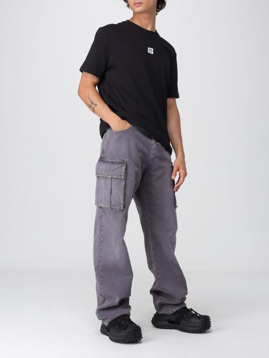 25FW 발망 데님 팬츠 FH1ML136DF77 9CO Grey - BALMAIN