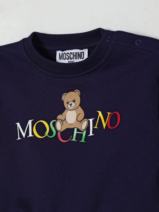 25FW [키즈] 모스키노 풀오버 MUF064LCA60 40016 Blue - MOSCHINO