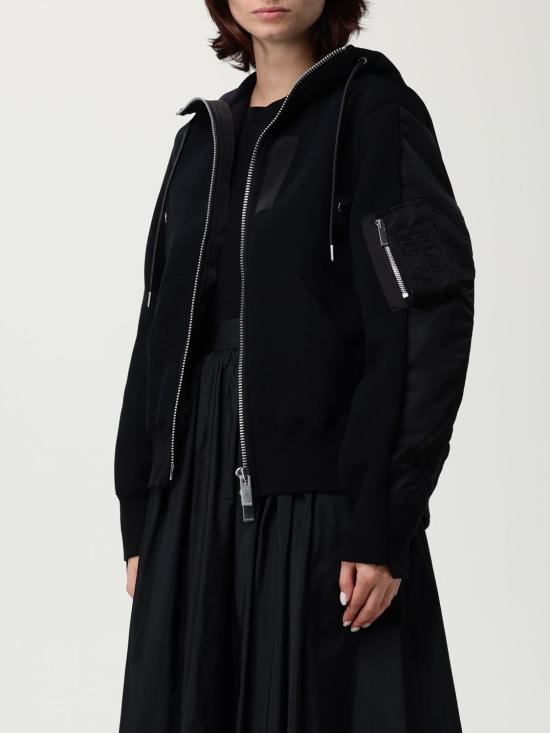 25FW 사카이 트레이닝 상의 2508059 001 Black - SACAI