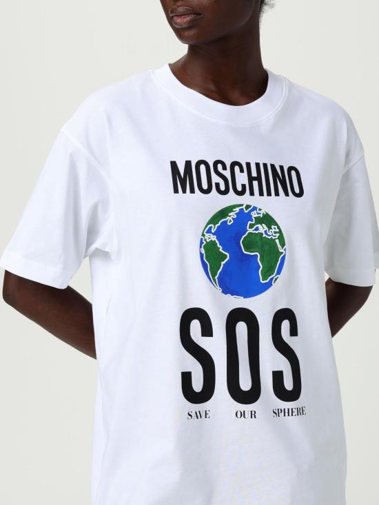 25FW 모스키노 반팔 티셔츠 07135441 1001 Multicolor - MOSCHINO