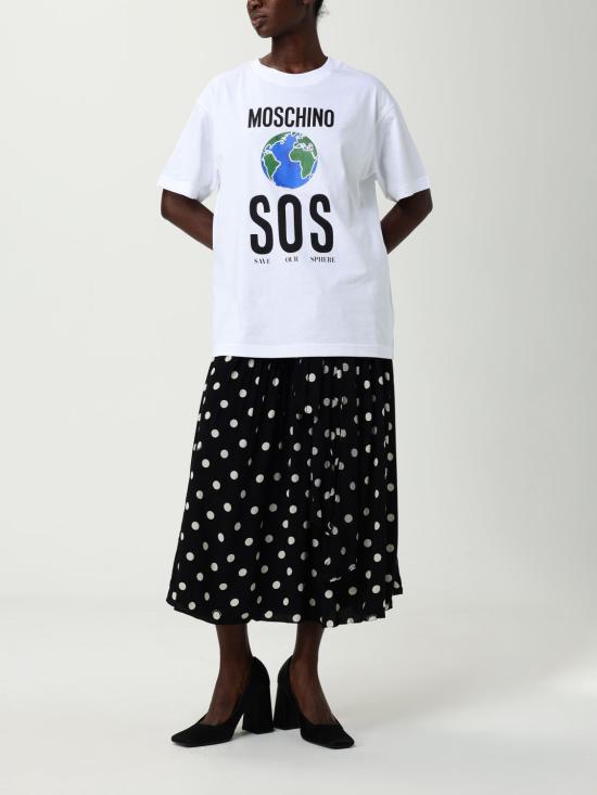 25FW 모스키노 반팔 티셔츠 07135441 1001 Multicolor - MOSCHINO