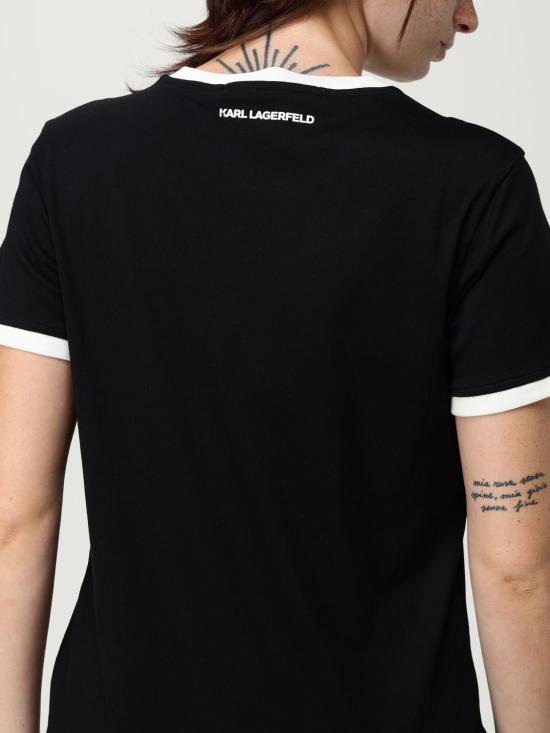 25FW 칼라거펠트 반팔 티셔츠 A3W17078 999 Black - KARL LAGERFELD