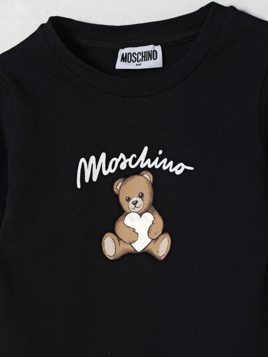 25FW [키즈] 모스키노 티셔츠 HDO010LBA11 60100 Black - MOSCHINO
