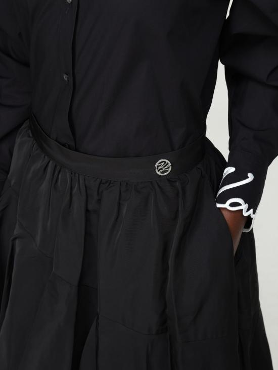 25FW 칼라거펠트 롱 스커트 A3W12015 999 Black - KARL LAGERFELD