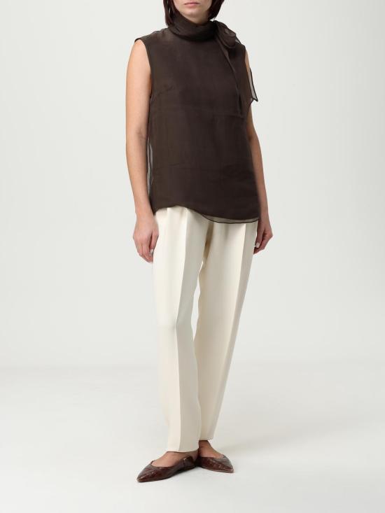 25FW 브루넬로 쿠치넬리 민소매 티셔츠 MF940ED804 C4222 Cocoa - BRUNELLO CUCINELLI