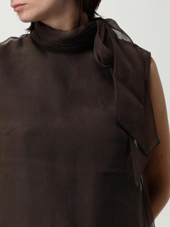 25FW 브루넬로 쿠치넬리 민소매 티셔츠 MF940ED804 C4222 Cocoa - BRUNELLO CUCINELLI