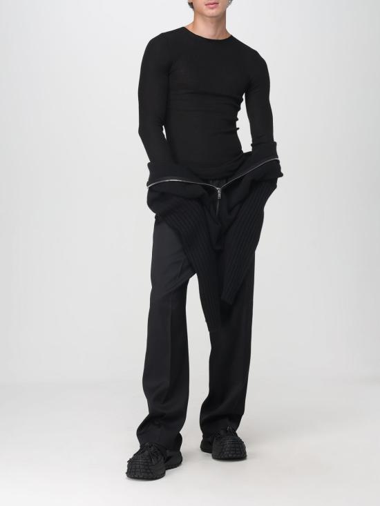 25FW 릭 오웬스 긴팔 티셔츠 RU02E1637RIBM 09 Black - RICK OWENS