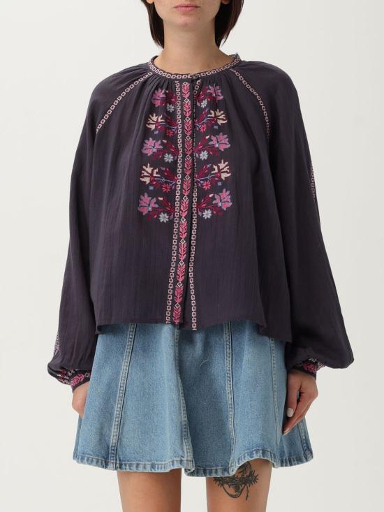 25FW 이자벨마랑에뚜왈 블라우스 HT0676FAC3J08E 30FN Blue