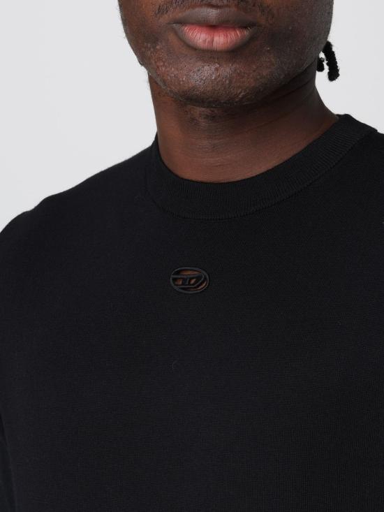 25FW 디젤 K 밸리엄 컷아웃 로고 울 점퍼 A174420DCCH 9XX Black - DIESEL