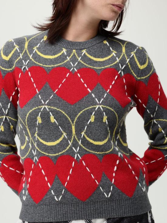 25FW 모스키노 스웨터 09235502 1506 Red - MOSCHINO