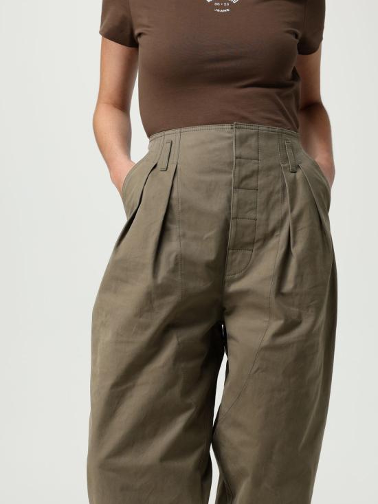 25FW 모스키노 스트레이트 팬츠 03035518 0426 Green - MOSCHINO