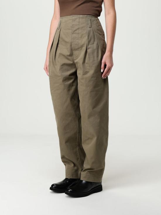 25FW 모스키노 스트레이트 팬츠 03035518 0426 Green - MOSCHINO