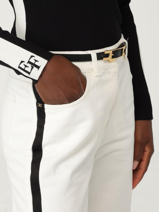 25FW 엘리자베타프랜치 데님 팬츠 PJ13I 309 White - ELISABETTA FRANCHI
