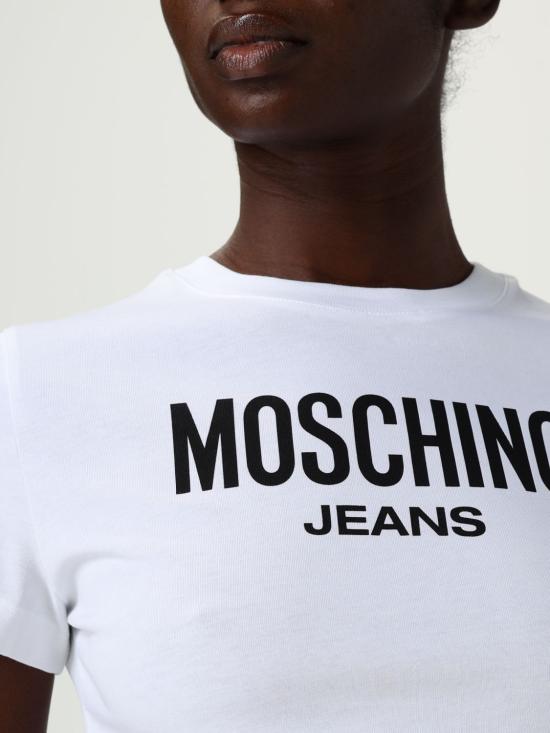 25FW 모스키노 반팔 티셔츠 07188236 7001 White - MOSCHINO