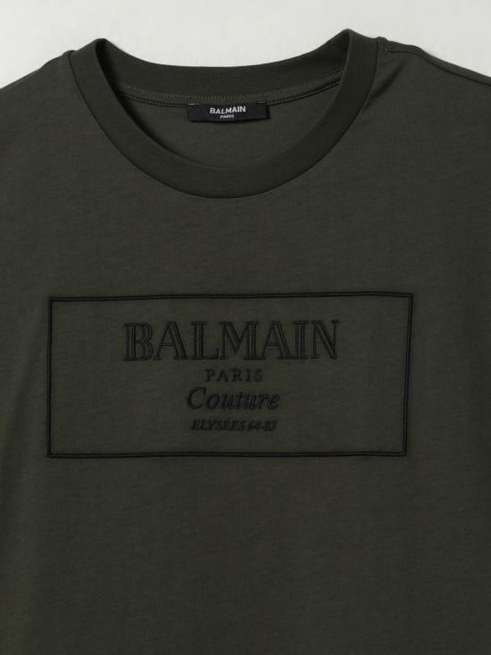 25FW [키즈] 발망 티셔츠 BX8P51Z3186 762NE Green - BALMAIN