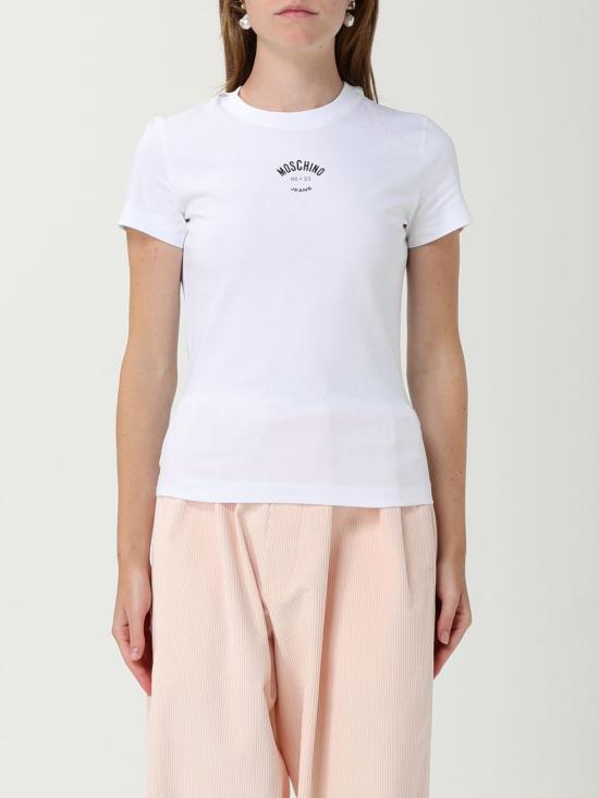 25FW 모스키노 반팔 티셔츠 07078236 1001 White