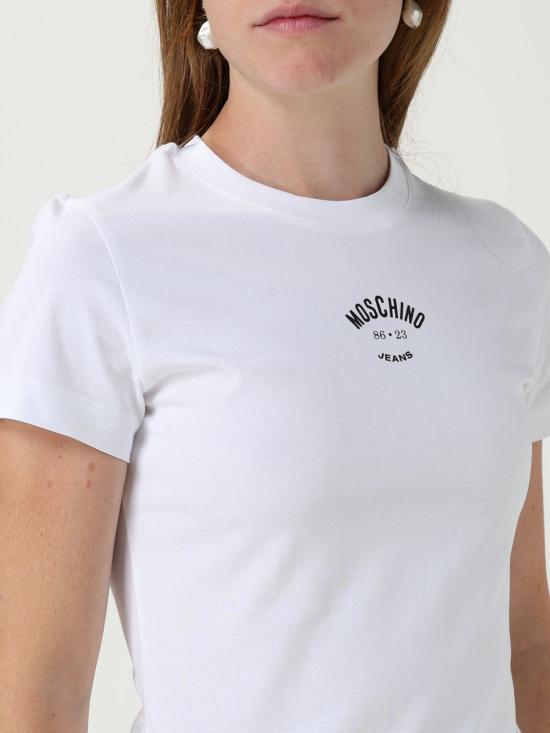 25FW 모스키노 반팔 티셔츠 07078236 1001 White - MOSCHINO